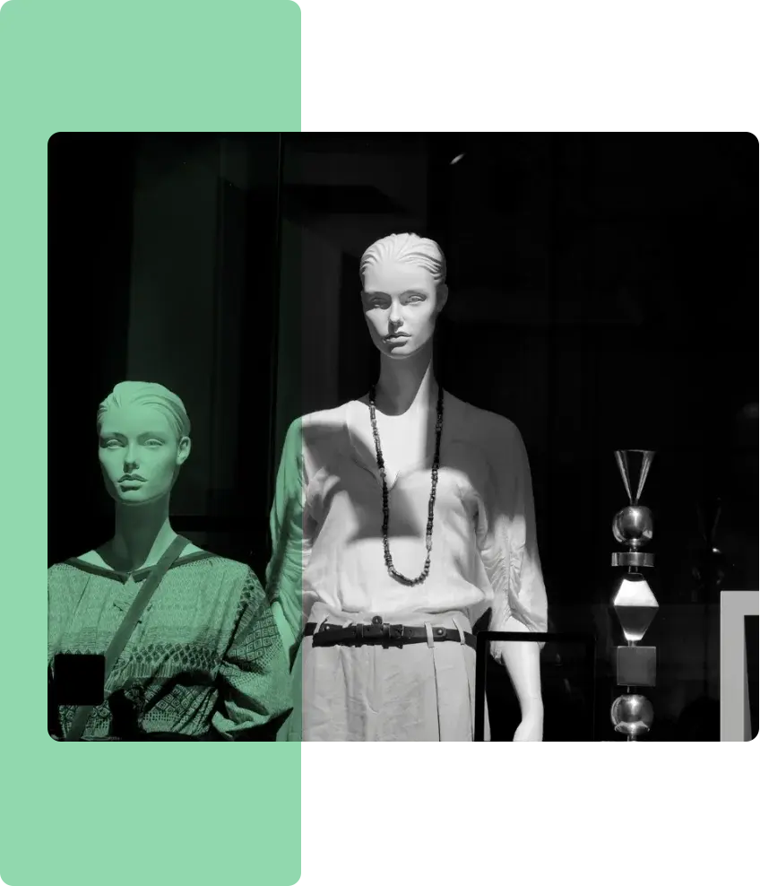 Escaparate Pop Up con maniquíes